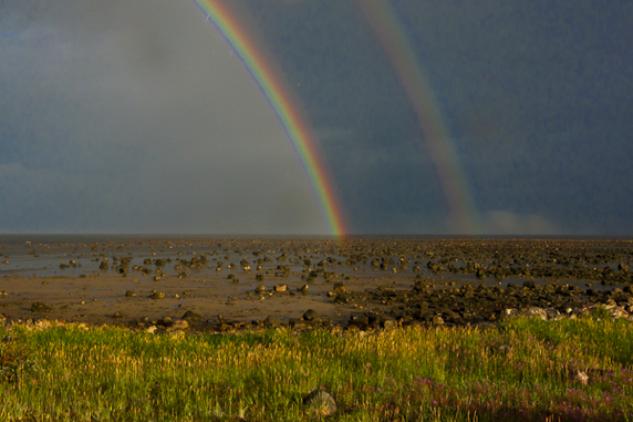 A double rainbow over Hudson's Bay